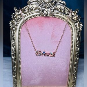 New Amusement Park Inspired Rose Gold tone necklace.